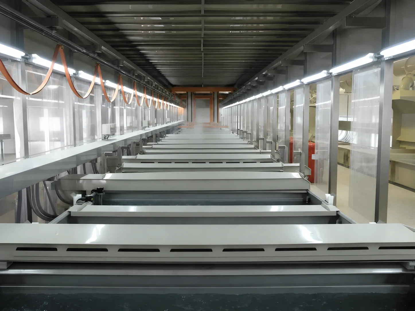 Aluminum surface treatment production line